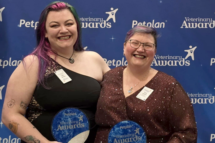 Hannah Reid and Fiona Leathers from Westport Veterinary Clinic